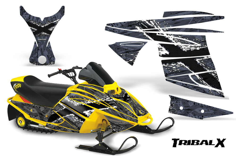 Ski-Doo MiniZ Graphics Kit TribalX White Silver